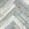 Décoweb Sol Vinyle effet parquet usé chevron coloré - Rouleau de 3m x 3m- Lino Sol Vinyle Pvc