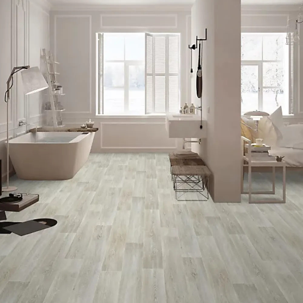 Décoweb Lino Sol Vinyle Pvc<Sol vinyle effet parquet chêne scandinave blanchi - Rouleau de 1m x 6m