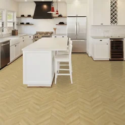 Décoweb Sol Vinyle effet Parquet chevron Chêne naturel - Rouleau de 1m x 10m- Lino Sol Vinyle Pvc