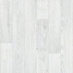 Décoweb Sol vinyle Imitation parquet blanc veinage gris - Rouleau de 3m x 5m- Lino Sol Vinyle Pvc