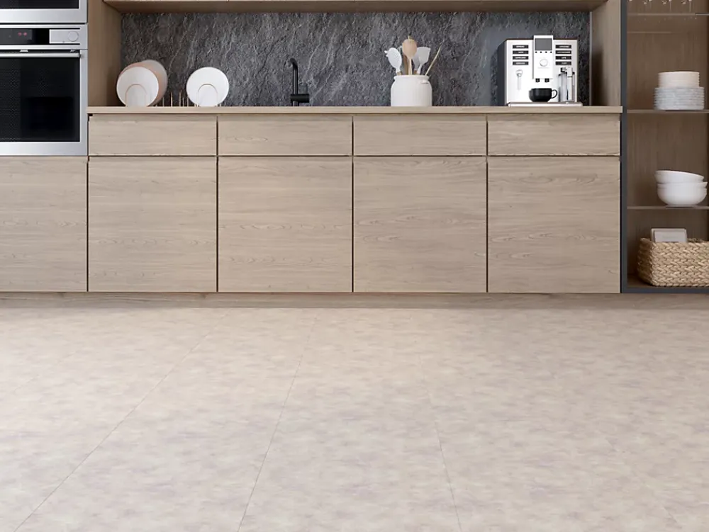 Unilin Lino Sol Vinyle Pvc<Sol vinyle rouleau Ecofloor effet béton beige L.4m IVC ( vendu à la coupe au m²)