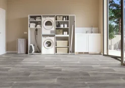 Gerflor Lino Sol Vinyle Pvc<Sol vinyle rouleau Primetex Cognac effet bois gris L.4m
