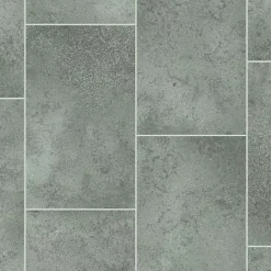 Décoweb Lino Sol Vinyle Pvc<Sol Vinyle Style - Imitation Carrelage gris - Rouleau de 4m x 13m