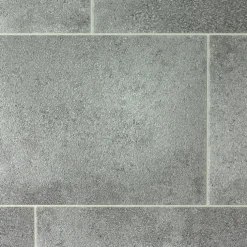 Décoweb Lino Sol Vinyle Pvc<Sol Vinyle Style - Imitation Carrelage gris - Rouleau de 4m x 13m