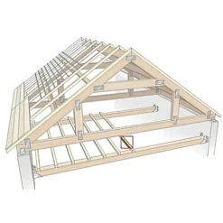 Solivette traitée 150 x 50 mm, L.4 m- Bois De Charpente