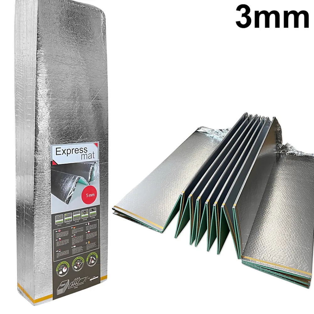 Ikhemalarka Sous couche XPS 12m2 3mm avec film PET isolation phonique thermique pour parquet et moquette non compatible chauffage au sol- Sous-Couche Parquet Et Stratifié|Sous-Couche Sol Pvc