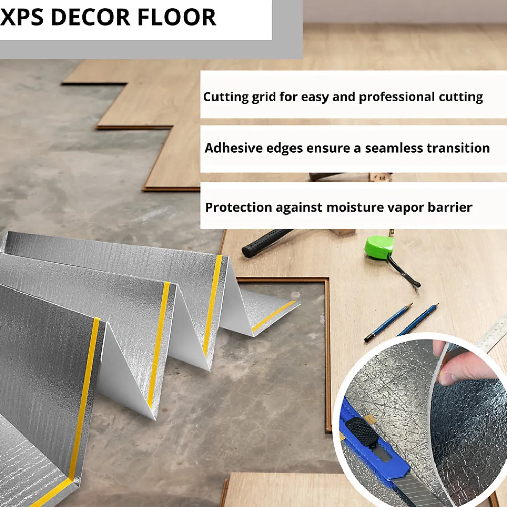 Ikhemalarka Sous-Couche Parquet Et Stratifié|Sous-Couche Sol Pvc<Sous-couche sol vinyle LVT 10m2 isolation phonique thermique resistance pression 400 kPa