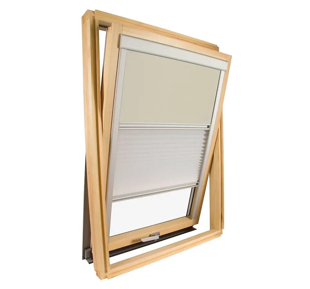 Avosdim Store Duo compatible fenêtre de toit VELUX pour dimension MK08 - Beige- Store De Fenêtre De Toit