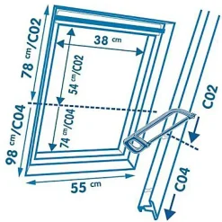 Geom Store De Fenêtre De Toit<Store duo fenêtre de toit C02 beige