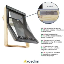 Avosdim Store De Fenêtre De Toit<Store Extérieur compatible fenêtre de toit VELUX pour dimension 1, 304, M04, 2, 308, M08, 14, 306, M06, MK04, MK06, MK08