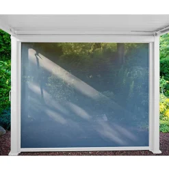 Ombréa Store latéral OMBREA 4M - Blanc- Moustiquaire Pour Tonnelle Et Pergola