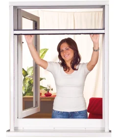 Easy Life Moustiquaire Pour Fenêtre<Store moustiquaire en aluminium blanc recoupable pour fenêtre l.125 x H.170 cm