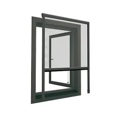 Store moustiquaire enroulable anthracite pour fenêtre 125 x 170 cm- Moustiquaire Pour Fenêtre