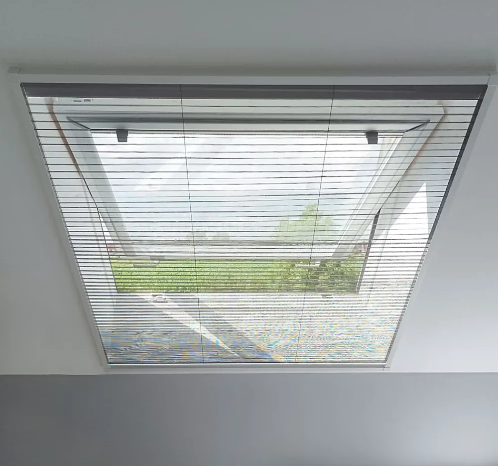 Avosdim Moustiquaire Pour Fenêtre<Store Moustiquaire Plissé pour Fenêtre de Toit - L140 x H170cm