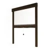 Avosdim Store Moustiquaire Recoupable LUXE - L150 x H160cm - Marron RAL 8014- Moustiquaire Pour Fenêtre