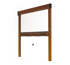 Avosdim Moustiquaire Pour Fenêtre<Store Moustiquaire Recoupable LUXE - L150 x H220cm - Chêne Dôré