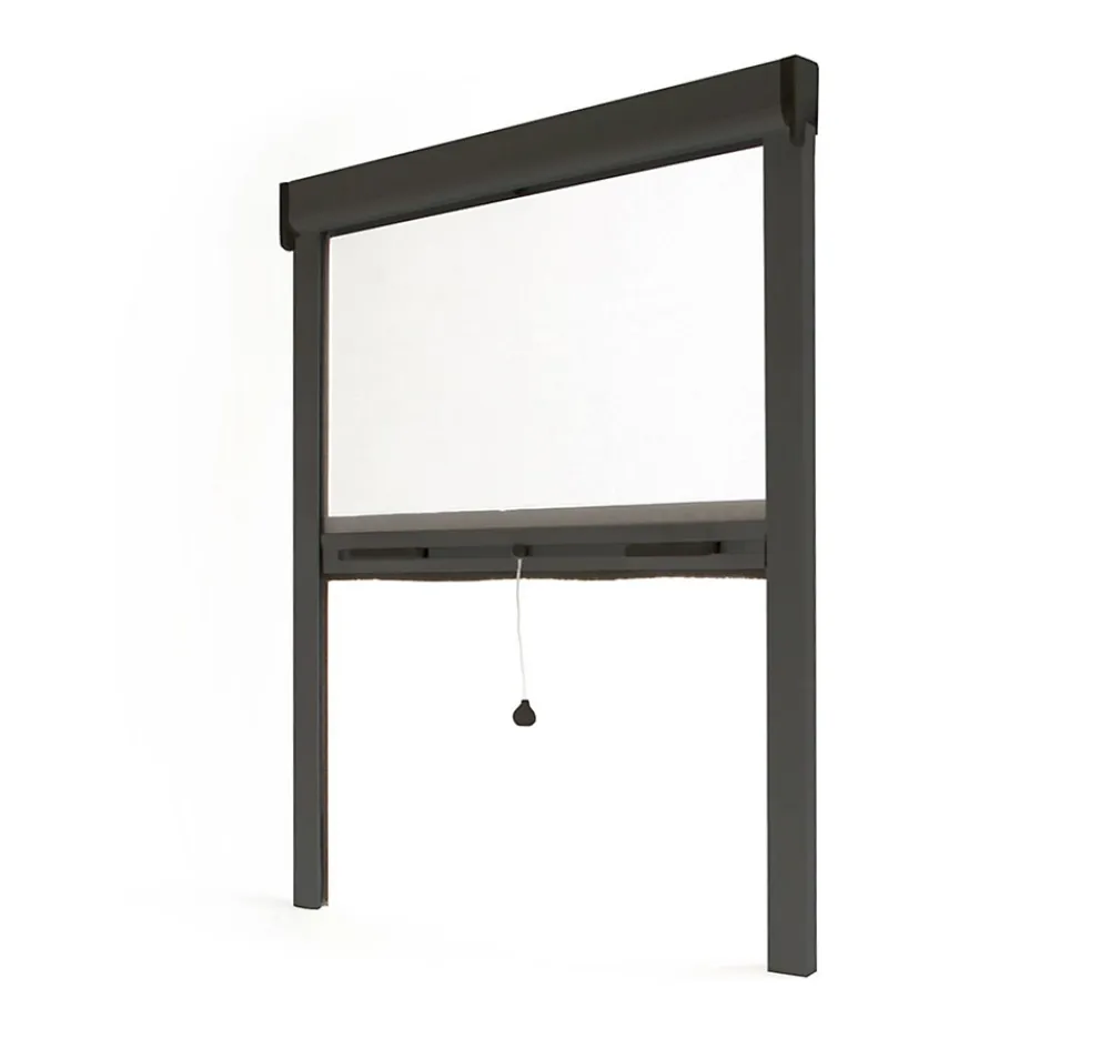 Avosdim Store Moustiquaire Recoupable LUXE - L125 x H220cm - Gris RAL 7016- Moustiquaire Pour Fenêtre