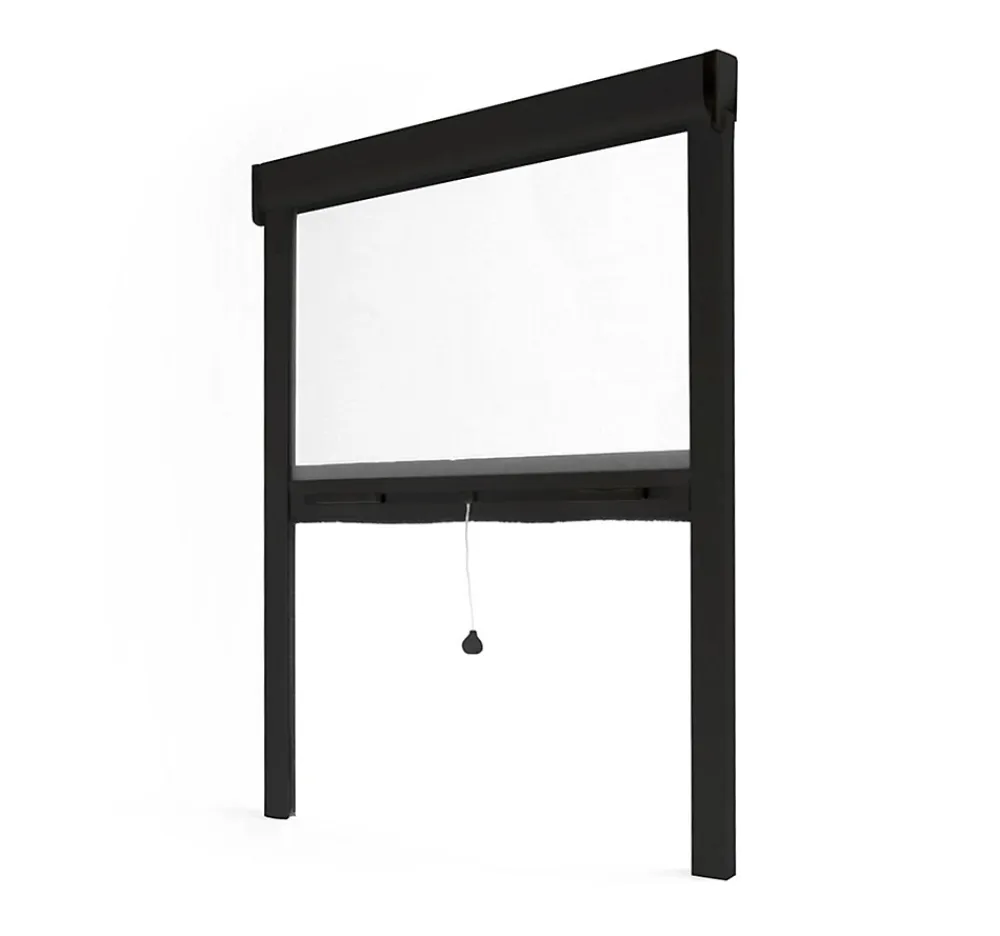 Avosdim Moustiquaire Pour Fenêtre<Store Moustiquaire Recoupable LUXE - L125 x H160cm - Noir RAL9011