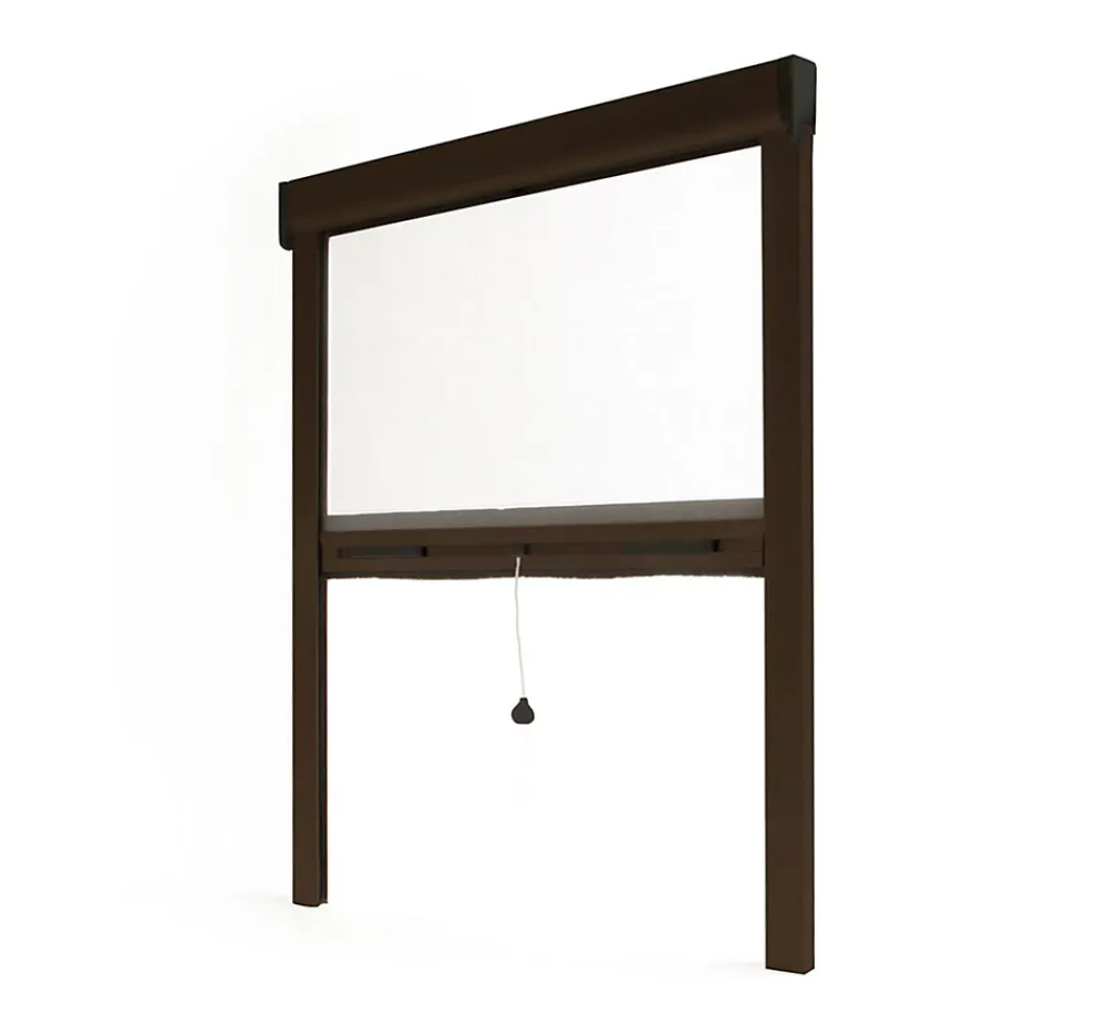 Avosdim Moustiquaire Pour Fenêtre<Store Moustiquaire Recoupable LUXE - L125 x H220cm - Marron RAL 8015