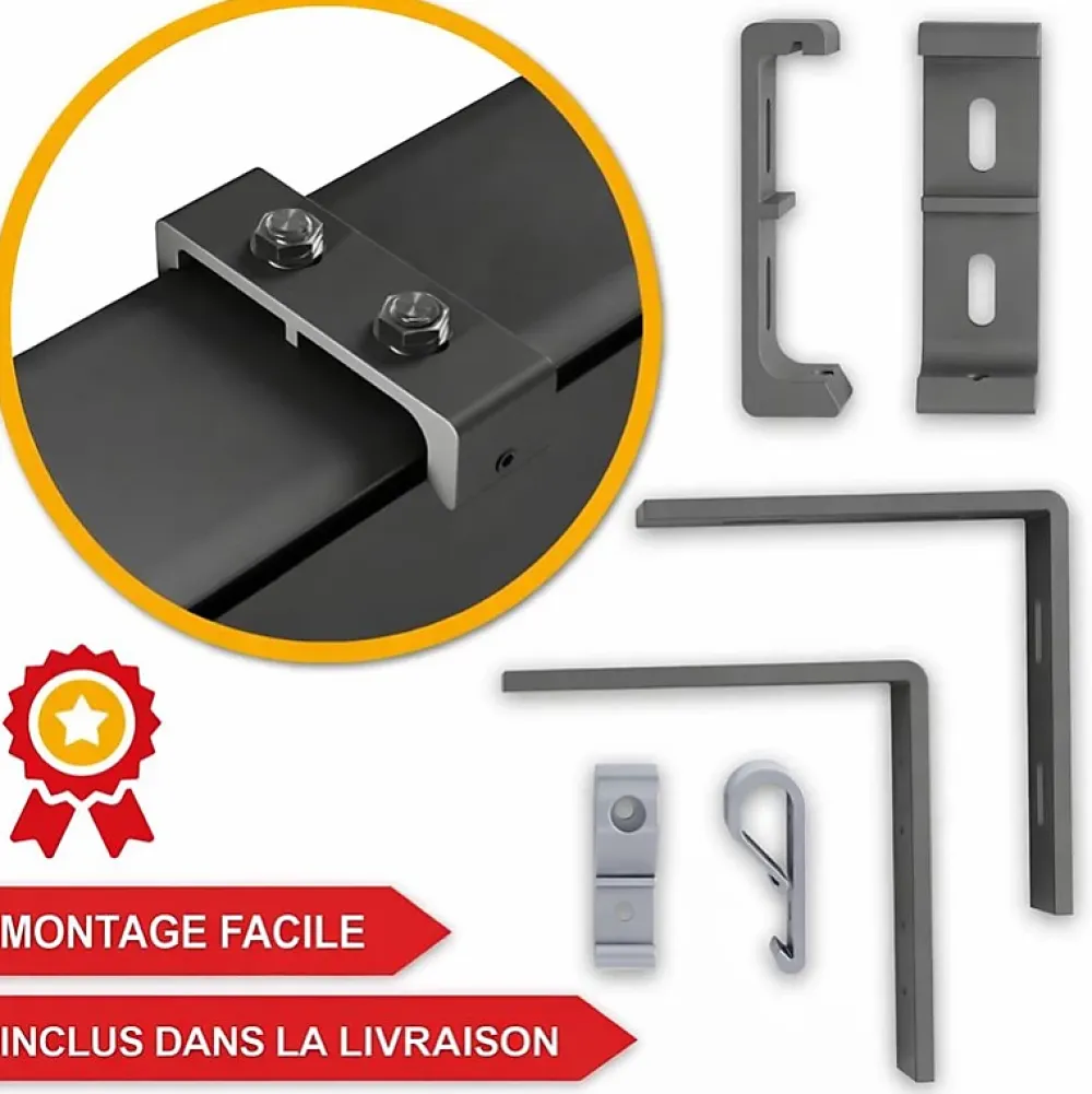 Bb Loisir Store Vertical 160x250cm extensible avec manivelle intérieur et extérieur balcon et terre- Auvent Et Marquise