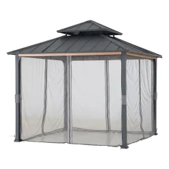 Sunjoy Moustiquaire Pour Tonnelle Et Pergola<Filet pour tonnelle en bois de cèdre 300cm x 300cm