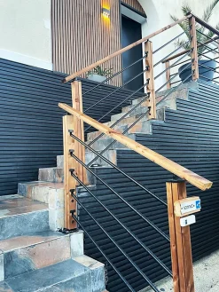 Kordo Support de fixation réglable pour main courante, Moka- Accessoire D'Escalier
