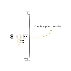 Tirard Support de poignée, Espagnolette, Blanc, Composite, 2 vantaux, pour Volet battant- Volet Battant