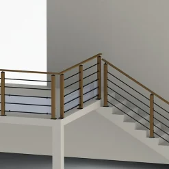 Kordo Supports de fixation pour panneau de protection, Moka- Accessoire D'Escalier