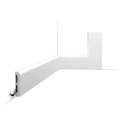 Orac Decor SX183 CASCADE Plinthe 7,5x1,3x10cm (h x p x L) - plinthe décorative polymère Pack 2 pièces / RAL9003- Plinthe Pour Parquet Et Stratifié