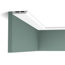 Orac Decor SX183 CASCADE Plinthe 7,5x1,3x10cm (h x p x L) - plinthe décorative polymère Pack 2 pièces / RAL9003- Plinthe Pour Parquet Et Stratifié