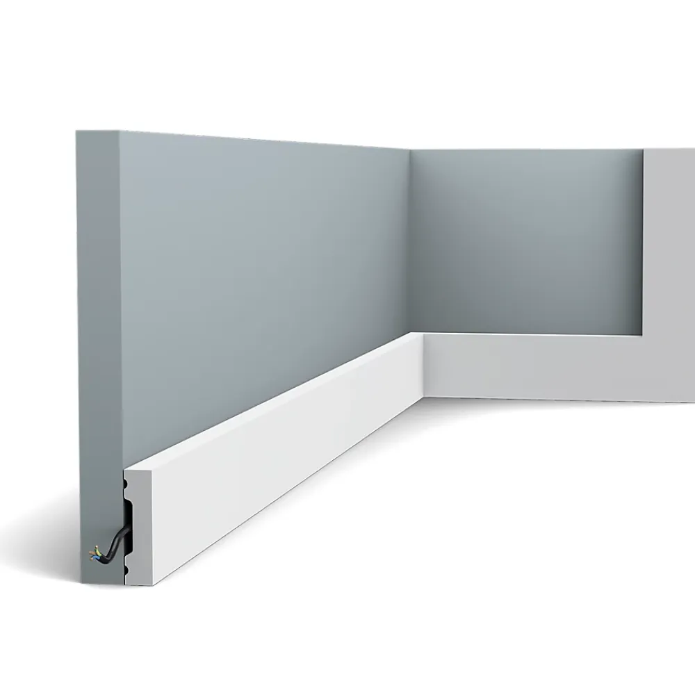 Orac Decor Plinthe Pour Parquet Et Stratifié<SX162 Moulure multifonctionnelle Axxent - 4x1x200cm (h x p x l) - plinthe décorative Pack 2 pièces / RAL9003