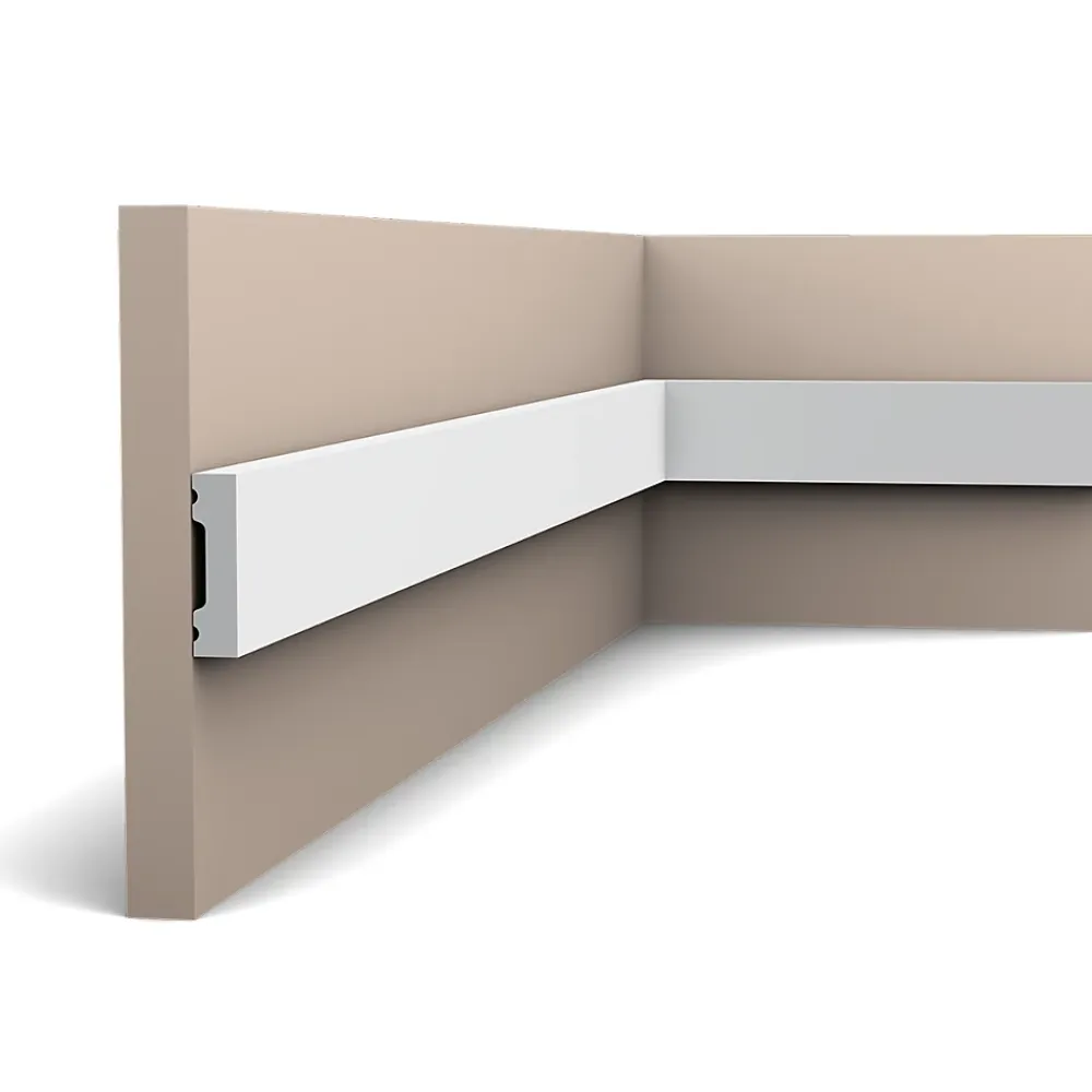 Orac Decor Plinthe Pour Parquet Et Stratifié<SX162 Moulure multifonctionnelle Axxent - 4x1x200cm (h x p x l) - plinthe décorative Pack 2 pièces / RAL9003