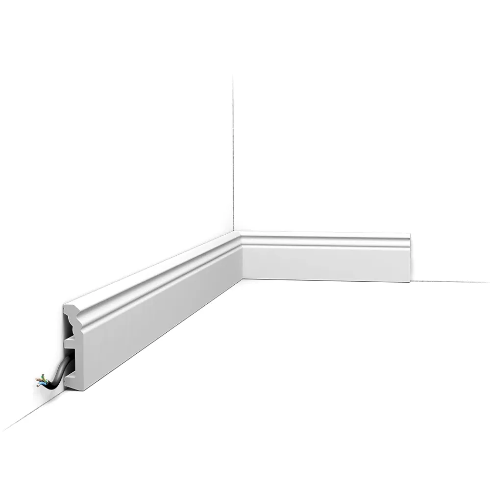 Orac Decor Plinthe Pour Parquet Et Stratifié<SX195 Plinthe -8 x 1,9 x200cm (h x p x L) - plinthe décorative polymère Pack 2 pièces