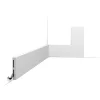 Orac Decor Plinthe Pour Parquet Et Stratifié<SX163 Plinthe - 10x1,3x200cm (h x p x L) - plinthe décorative polymère Pack 2 pièces / RAL9003