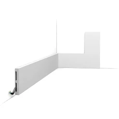Orac Decor Plinthe Pour Parquet Et Stratifié<SX163 Plinthe - 10x1,3x200cm (h x p x L) - plinthe décorative polymère Pack 2 pièces / RAL9003