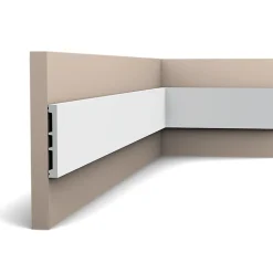 Orac Decor Plinthe Pour Parquet Et Stratifié<SX163 Plinthe - 10x1,3x200cm (h x p x L) - plinthe décorative polymère Pack 2 pièces / RAL9003