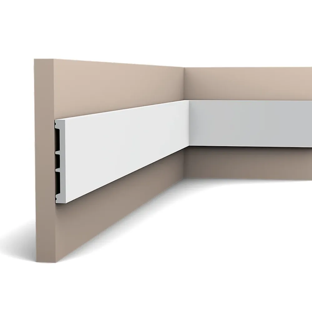 Orac Decor Plinthe Pour Parquet Et Stratifié<SX163 Plinthe - 10x1,3x200cm (h x p x L) - plinthe décorative polymère Pack 2 pièces / RAL9003