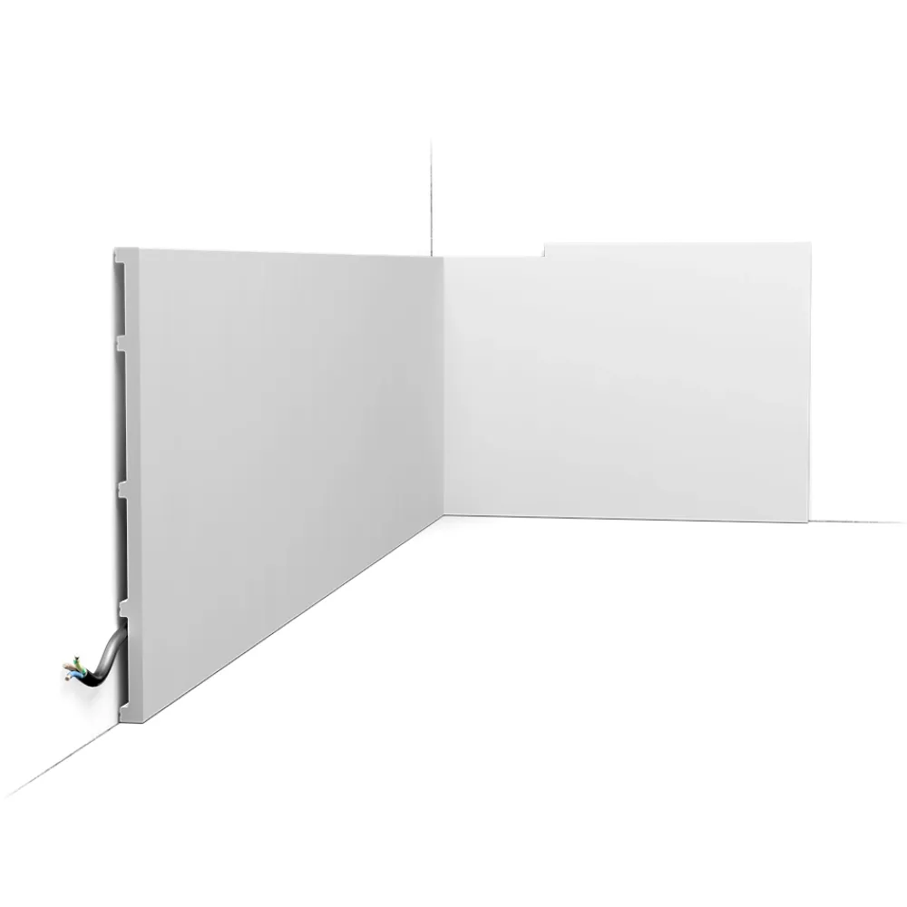 Orac Decor Plinthe Pour Parquet Et Stratifié<SX207 SQUARE Plinthe - 25 x 1,3 x 200cm (h x p x L) - plinthe décorative polymère Pack 2 pièces