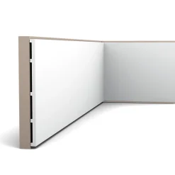 Orac Decor Plinthe Pour Parquet Et Stratifié<SX207 SQUARE Plinthe - 25 x 1,3 x 200cm (h x p x L) - plinthe décorative polymère Pack 2 pièces