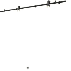 Système coulissant noir Indus pour porte- Porte Coulissante