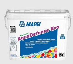 Mapei Système d'étanchéité sous carrelage MAPELASTIC AQUADEFENSE EVO - Seau de 7kg- Ragréage Et Primaire Pour Carrelage