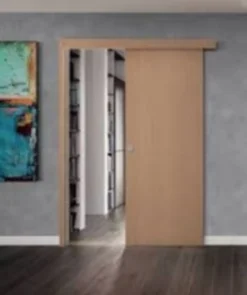 Système pour pose en applique porte bois ou verre- Porte Coulissante