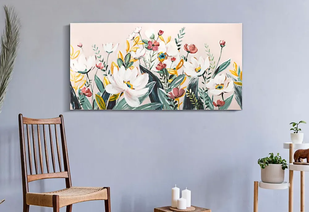 Mauro Ferretti Tableau sur toile avec cadre en bois- Panneau Tasseau Bois