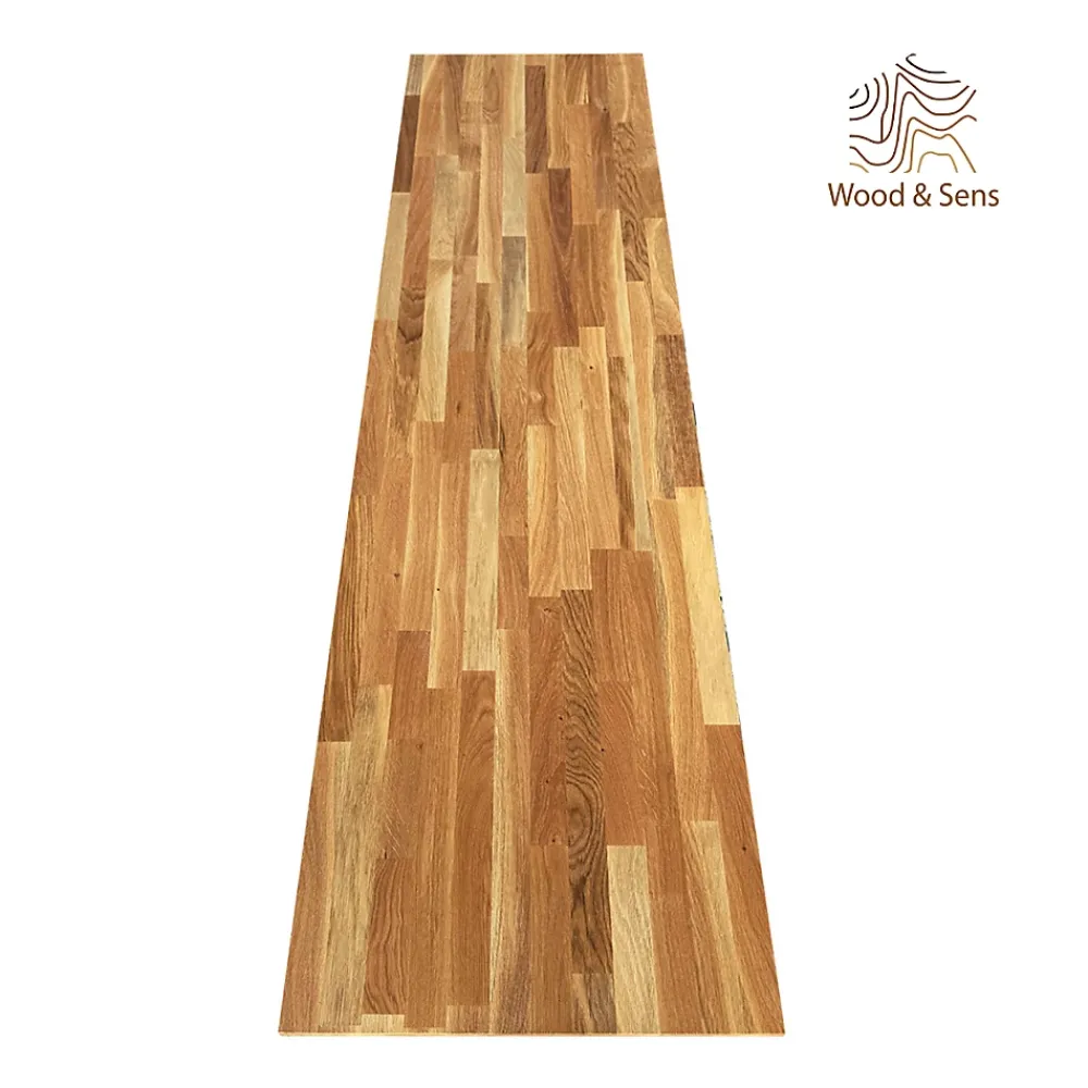 Wood&Sens Tablette Bois Et Mélaminé<Tablette Chêne Huilé bois massif, L.200 x l.40 cm, Ep.18 mm