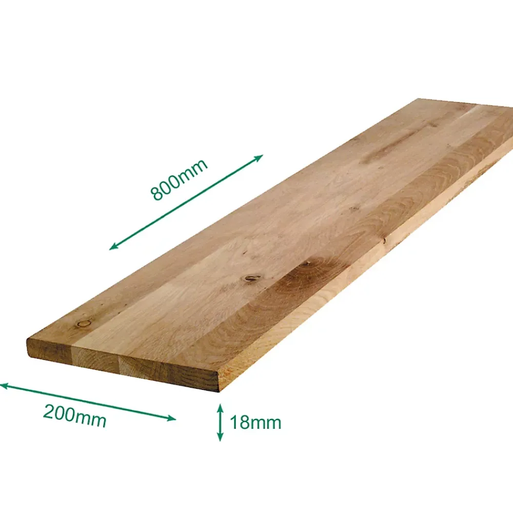 Forestea Tablette Bois Et Mélaminé<Tablette chêne massif lamellé collé abouté 800 x 200 x 18 mm