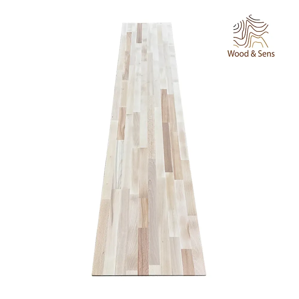 Wood&Sens Tablette Hêtre Massif Lamellé Collé Abouté, L.200 cm x l.40 cm, Ep.18 mm- Tablette Bois Et Mélaminé