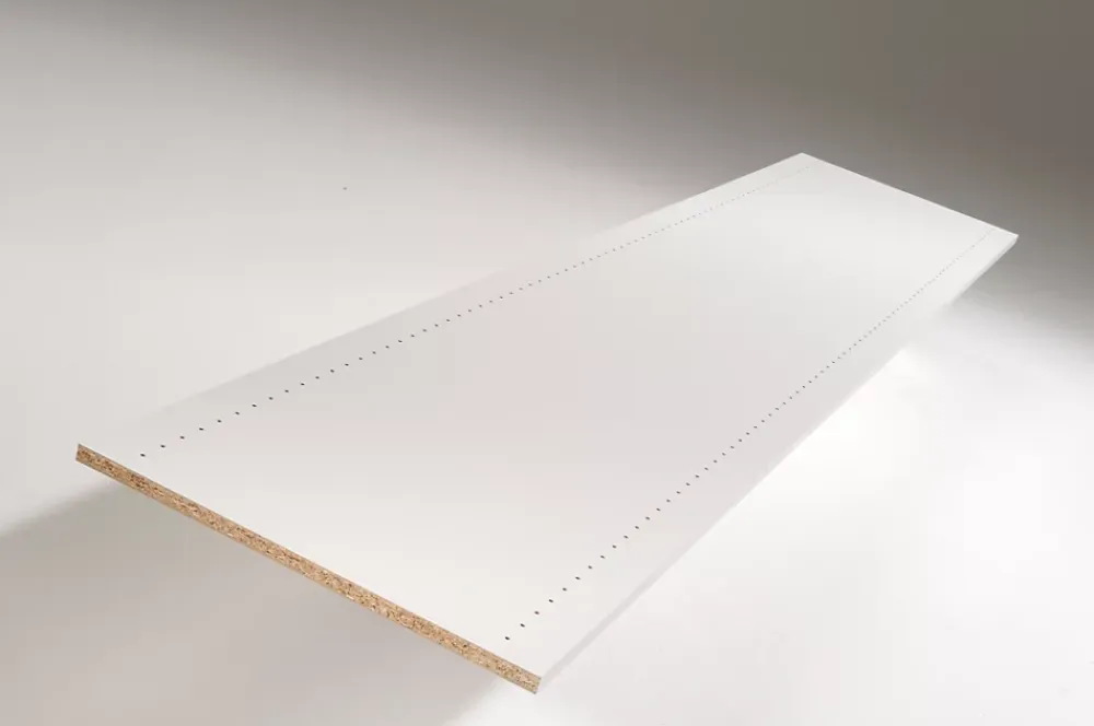 Tablette Bois Et Mélaminé<Tablette mélaminé blanc 2 champs pré-percée 250 x 50 cm, ép. 18mm