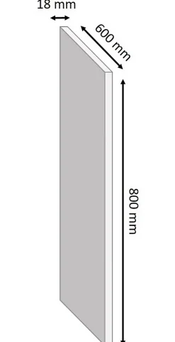 Tablette mélaminé blanc 60 x 80 cm, ép.1,8 cm- Tablette Bois Et Mélaminé