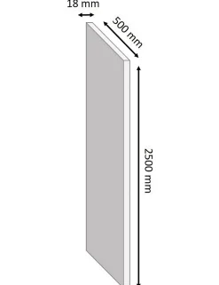 Tablette Bois Et Mélaminé<Tablette mélaminé blanc 50 x 250 cm, ép.1,8 cm