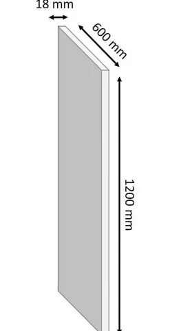 Tablette Bois Et Mélaminé<Tablette mélaminé blanc 60 x 120 cm, ép.1,8 cm